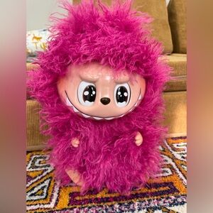 Labubu Custom Zimomo 38 cm Pink Curly Hair Doll